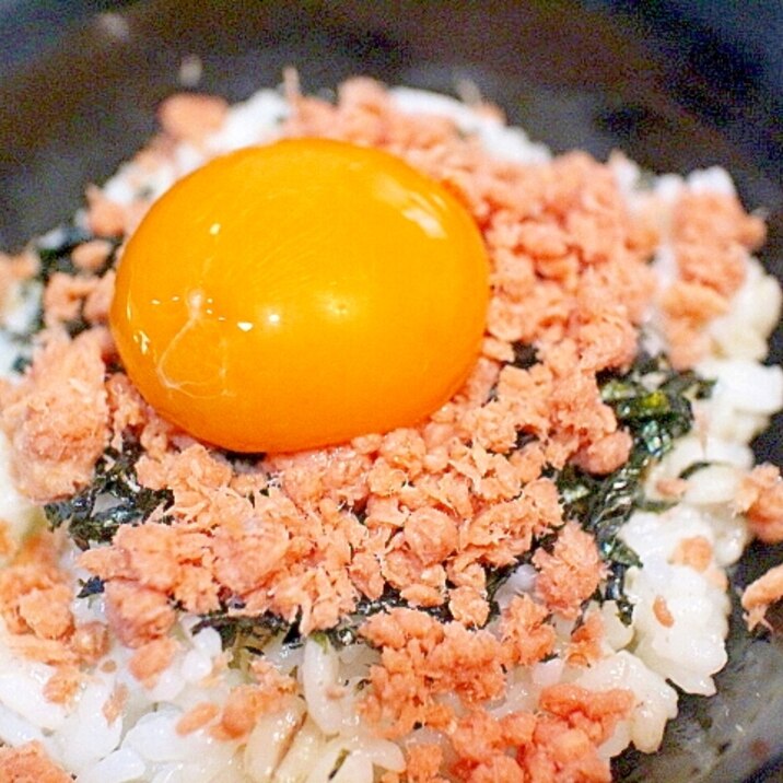 【簡単】夜食にピッタリ　卵黄で満足感を出したミニ丼